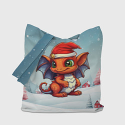 Сумка-шопер Символ нового 2024 года дракон, цвет: 3D-принт