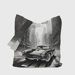 Сумка-шопер Автомобиль нуар, цвет: 3D-принт