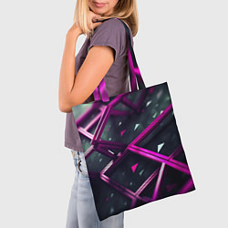 Сумка-шопер Фиолетовая абстрактная конструкция, цвет: 3D-принт — фото 2
