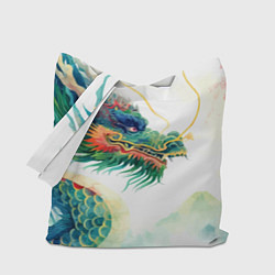 Сумка-шоппер Japanese dragon - watercolor art