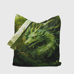Сумка-шопер Зеленый травяной дракон, цвет: 3D-принт