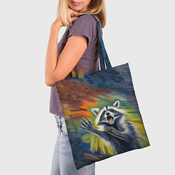 Сумка-шопер Крик енота, цвет: 3D-принт — фото 2