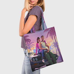 Сумка-шопер Jason & Lucia - GTA 6 official art, цвет: 3D-принт — фото 2