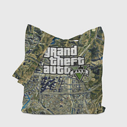 Сумка-шопер GTA 5 карта, цвет: 3D-принт