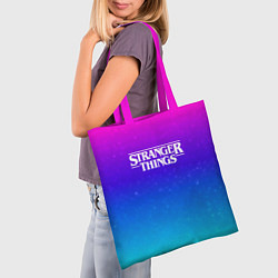 Сумка-шопер Stranger Things gradient colors, цвет: 3D-принт — фото 2