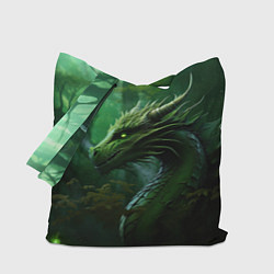Сумка-шопер Зеленый лесной дракон 2024, цвет: 3D-принт