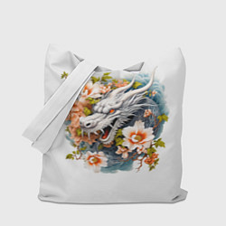 Сумка-шоппер Китайский дракон в цветах сакуры