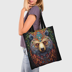 Сумка-шопер Медведь фентези, цвет: 3D-принт — фото 2