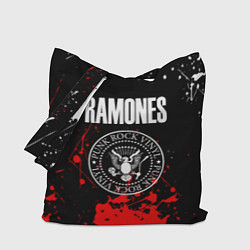 Сумка-шоппер Ramones краски метал группа