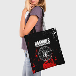 Сумка-шопер Ramones краски метал группа, цвет: 3D-принт — фото 2