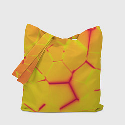 Сумка-шопер Плиты желтые броня, цвет: 3D-принт