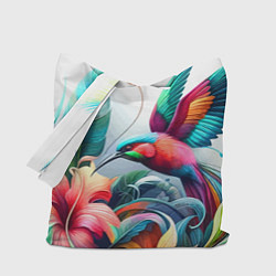 Сумка-шопер Райская птица - тропики, цвет: 3D-принт