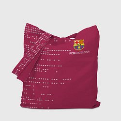 Сумка-шопер Футбольный клуб Барселона - бордовый, цвет: 3D-принт