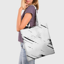 Сумка-шопер Алиса рок группа краски текстура, цвет: 3D-принт — фото 2