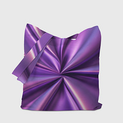 Сумка-шопер Металлический фиолетовый атлас ткань, цвет: 3D-принт