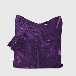 Сумка-шопер Абстакция на темно фиолетовом, цвет: 3D-принт
