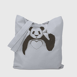 Сумка-шопер Panda love art, цвет: 3D-принт