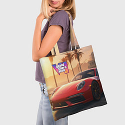 Сумка-шопер GTA 6 logo auto style, цвет: 3D-принт — фото 2