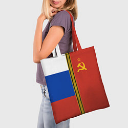 Сумка-шопер Россия и СССР, цвет: 3D-принт — фото 2
