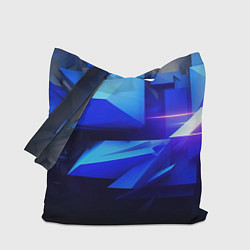 Сумка-шоппер Black blue background abstract