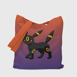 Сумка-шопер Умбреон покемон-кот, цвет: 3D-принт