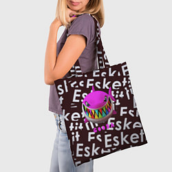 Сумка-шопер Esskeetit logo pattern, цвет: 3D-принт — фото 2