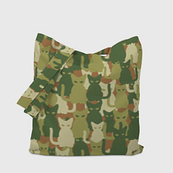 Сумка-шопер Котята - камуфляж, цвет: 3D-принт