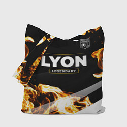 Сумка-шопер Lyon legendary sport fire, цвет: 3D-принт