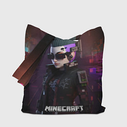 Сумка-шопер Minecraft matrix woman, цвет: 3D-принт