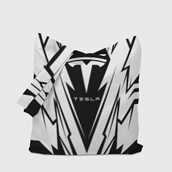 Сумка-шопер Tesla - black and white, цвет: 3D-принт