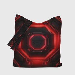 Сумка-шоппер Nvidia style black and red neon