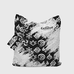 Сумка-шоппер Genshin Impact - брызги краски