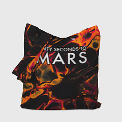 Сумка-шоппер Thirty Seconds to Mars red lava