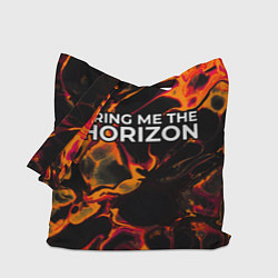 Сумка-шопер Bring Me the Horizon red lava, цвет: 3D-принт