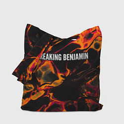 Сумка-шоппер Breaking Benjamin red lava