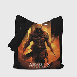 Сумка-шопер Assassins creed пустыня на фоне, цвет: 3D-принт