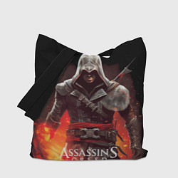 Сумка-шоппер Assassins creed огненный фон вокруг