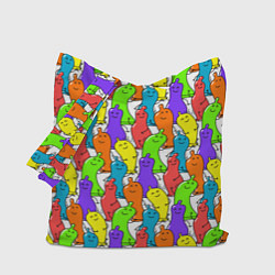 Сумка-шопер Весёлые цветные презервативы, цвет: 3D-принт