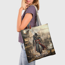 Сумка-шопер Assassins creed старый город, цвет: 3D-принт — фото 2