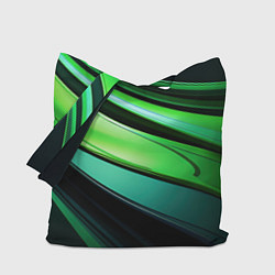 Сумка-шопер Абстрактные геометрические плавные линии минимализ, цвет: 3D-принт