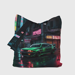 Сумка-шопер Изумрудный автомобиль, цвет: 3D-принт