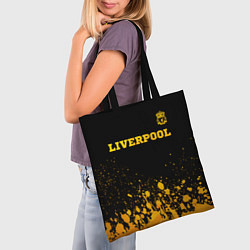 Сумка-шопер Liverpool - gold gradient посередине, цвет: 3D-принт — фото 2