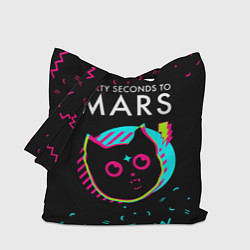 Сумка-шопер Thirty Seconds to Mars - rock star cat, цвет: 3D-принт