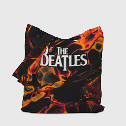 Сумка-шоппер The Beatles red lava