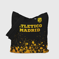 Сумка-шопер Atletico Madrid - gold gradient посередине, цвет: 3D-принт