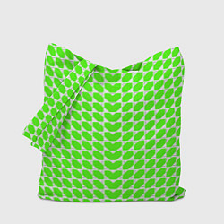 Сумка-шопер Зелёные лепестки шестиугольники, цвет: 3D-принт