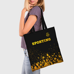 Сумка-шопер Sporting - gold gradient посередине, цвет: 3D-принт — фото 2