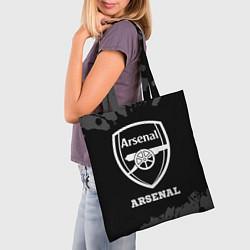 Сумка-шопер Arsenal sport на темном фоне, цвет: 3D-принт — фото 2