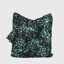 Сумка-шоппер Чёрный с напылением голубого цвета абстракция