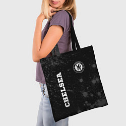 Сумка-шопер Chelsea sport на темном фоне вертикально, цвет: 3D-принт — фото 2